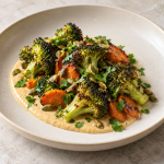 Roasted Broccoli, Orange–Almond Cream and Parsley - Fresh Start 30: A Journey To Better Health Roasted Broccoli, Orange–Almond Cream and Parsley